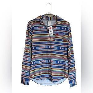 Cinch ArenaFlex Shirt Womens XS Blue Southwestern Aztec Performance NWT